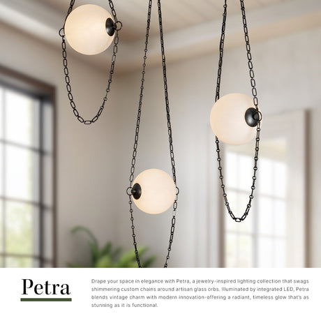 Alora Petra 10-in 3-Head Chandelier
