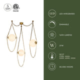 Alora Petra 10-in 3-Head Chandelier