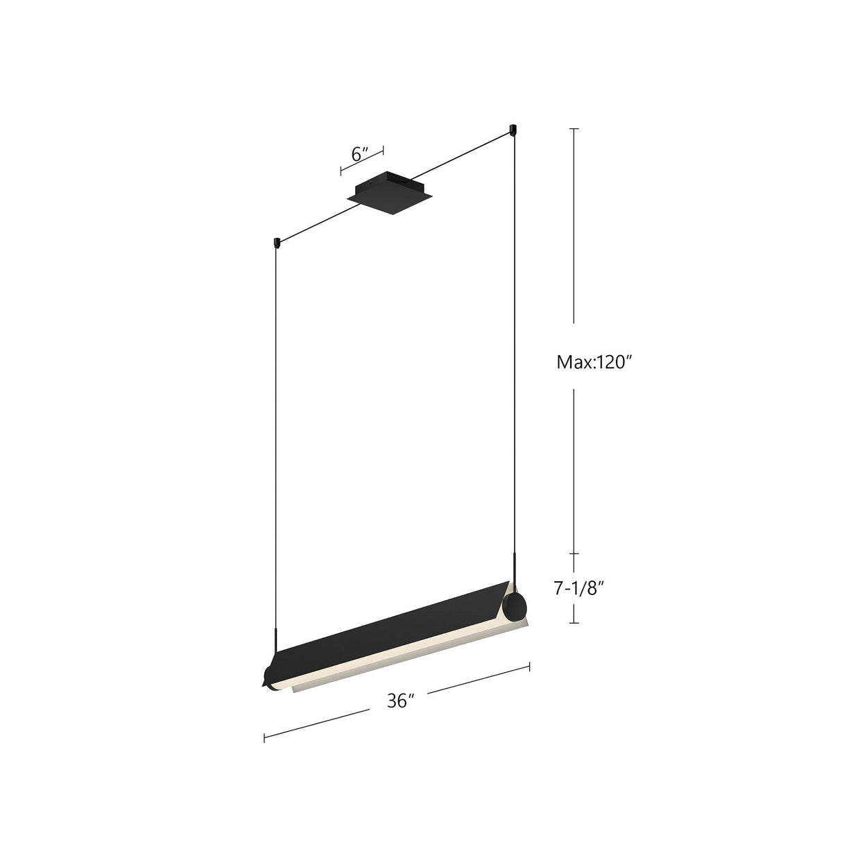 Kuzco Phoenix 36-in Linear Pendant
