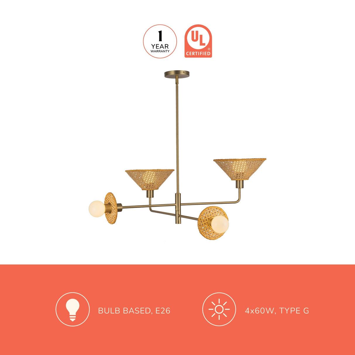 Alora Mood Piper 38-in Chandelier