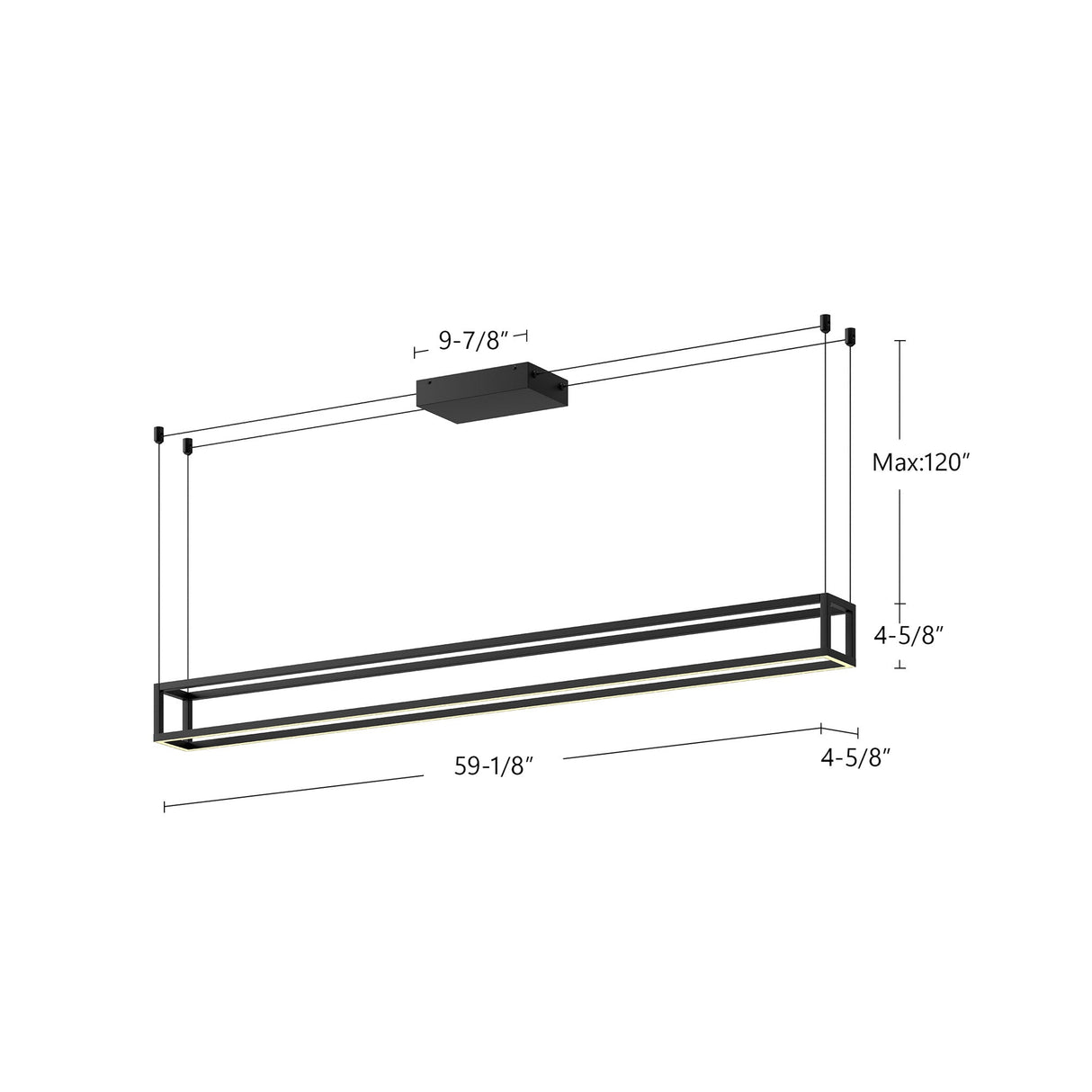 Kuzco Plaza 60-in Linear Pendant