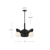 Alora Mood Plume 22-in Chandelier
