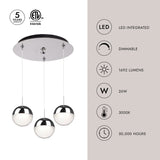 Kuzco Pluto 4-in 3 Head Multi Pendant