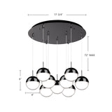 Kuzco Pluto 4-in 9 Head Multi Pendant