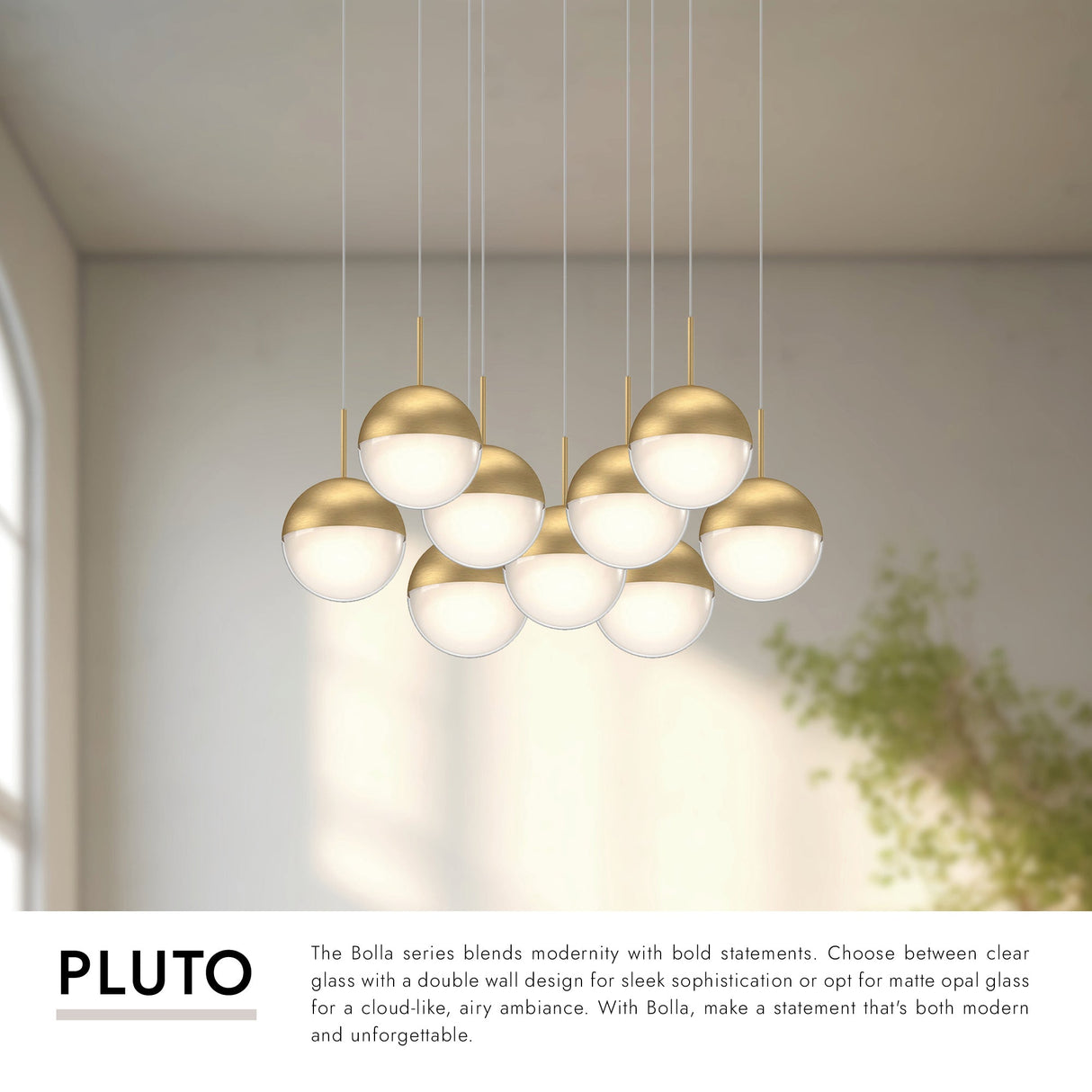 Kuzco Pluto 4-in 9 Head Multi Pendant