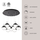 Kuzco Pluto 4-in 9 Head Multi Pendant