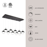Kuzco Pluto 4-in 10 Head Multi Pendant