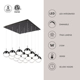 Kuzco Pluto 4-in 16 Head Multi Pendant