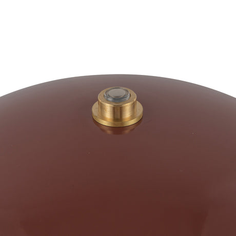 Poppy 9-inch table lamp dome shade with top cap, close-up