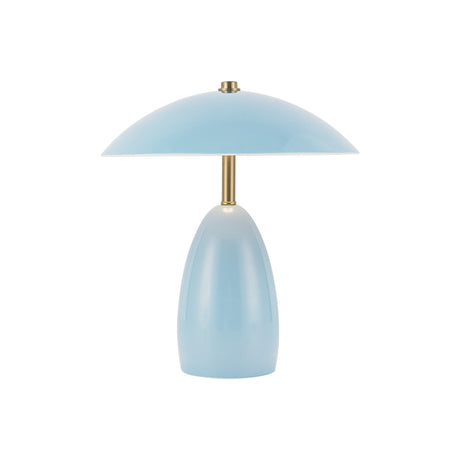 Alora Mood Poppy 9-inch table lamp in Cerulean, front view