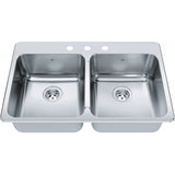 Steel Queen Drop In Sink QDLA2233-8-1