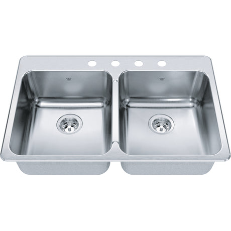 Steel Queen Drop In Sink QDLA2233-8-1