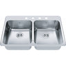 Steel Queen Drop In Sink QDLA2233-8-1