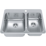 Steel Queen Drop In Sink QCLA2027L-8-1
