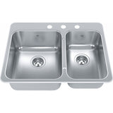Steel Queen Drop In Sink QCLA2027L-8-1