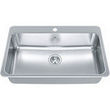 Steel Queen Drop In Sink QSLA2031-8-1
