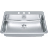 Steel Queen Drop In Sink QSLA2031-8-1