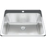 Steel Queen Drop In Sink QSLA2225-10-1