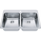 Steel Queen Drop In Sink QDLA2233-8-1