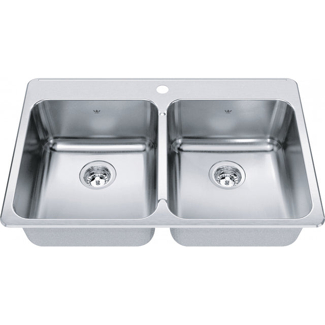 Steel Queen Drop In Sink QDLA2233-8-1