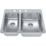 Steel Queen Drop In Sink QCLA2027L-8-1