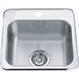 Steel Queen Drop In Sink - QSL1515-6-1