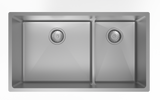 Platinum - Sonix 31" 60/40 Double Low Div Sink, Undermount, 16 Gauge, R15 (Inc. Roll Grid + Drain Cover)