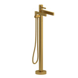 Paradox 2-way Type T (thermostatic) coaxial floor-mount tub filler with hand shower trim