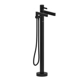Paradox 2-way Type T (thermostatic) coaxial floor-mount tub filler with hand shower trim