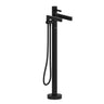 Paradox 2-way Type T (thermostatic) coaxial floor-mount tub filler with hand shower trim