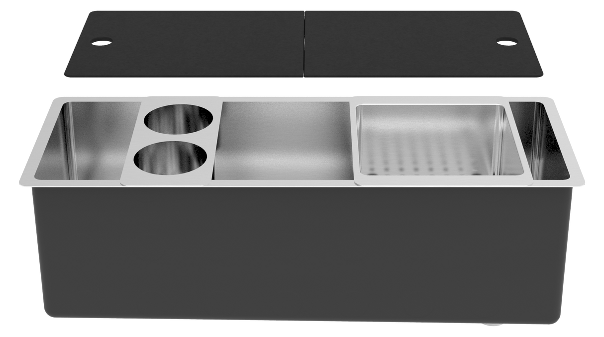 Party Panama 26" DM Party Bar Station and Trough Sink with Accessories