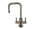 Mini Hot & Cold Faucet w/ Knurled Lever & Spout Ti