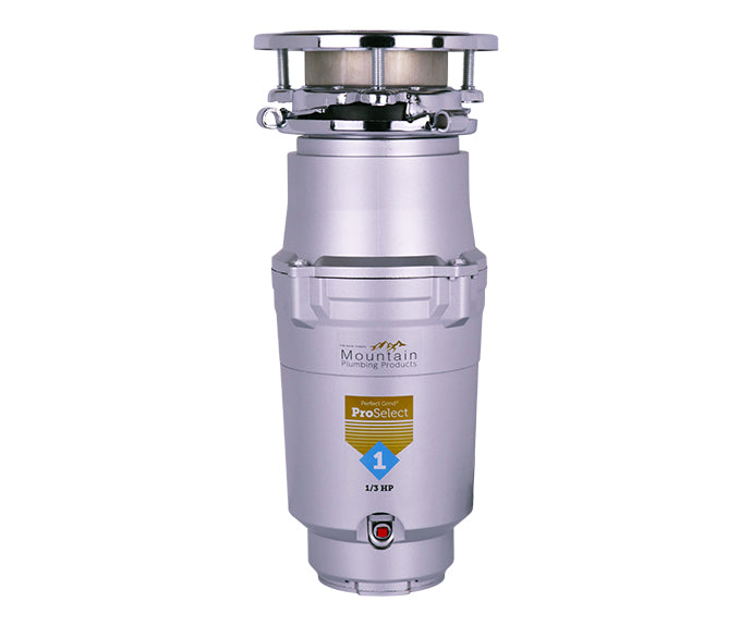 1/3 HP Disposer, 3-Bolt Mount Matte Silver