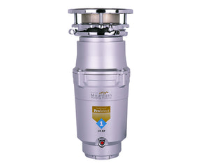 1/3 HP Disposer, 3-Bolt Mount Matte Silver