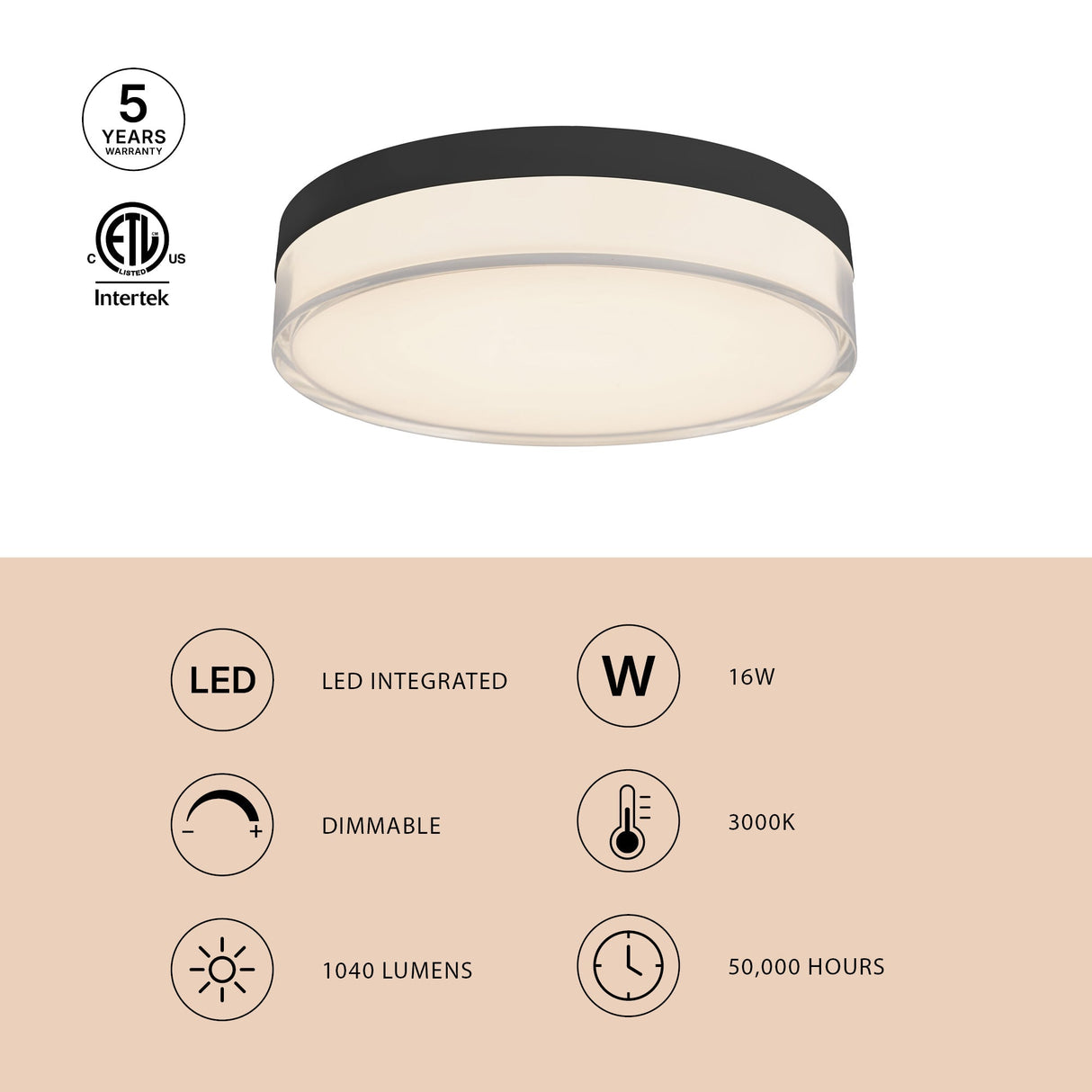 Kuzco Vibe Quara 7-in Flush Mount