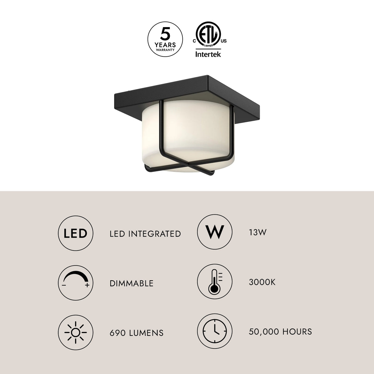 Kuzco Regalo 7-in Flush Mount