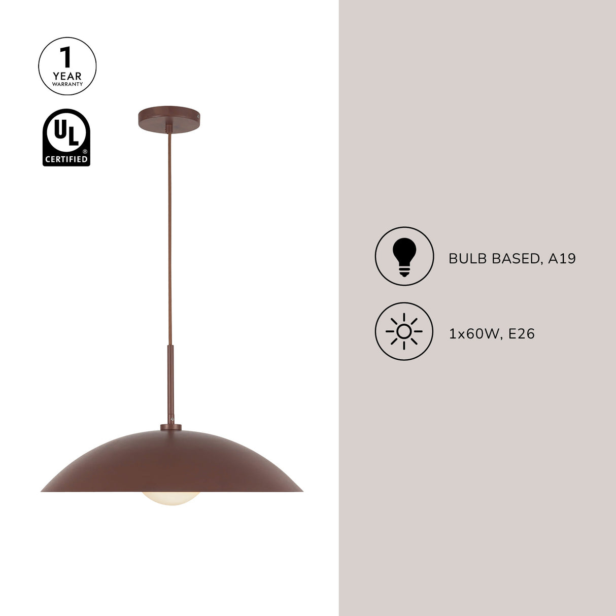 Kuzco Regent 19-in Pendant