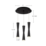 Kuzco Robson 2-in 3 Head Multi Pendant