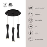 Kuzco Robson 2-in 3 Head Multi Pendant
