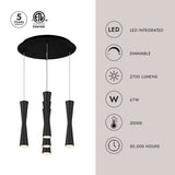 Kuzco Robson 2-in 5 Head Multi Pendant