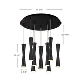 Kuzco Robson 2-in 9 Head Multi Pendant
