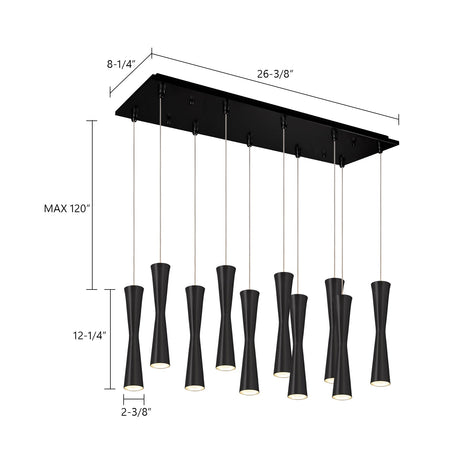 Kuzco Robson 2-in 10 Head Multi Pendant