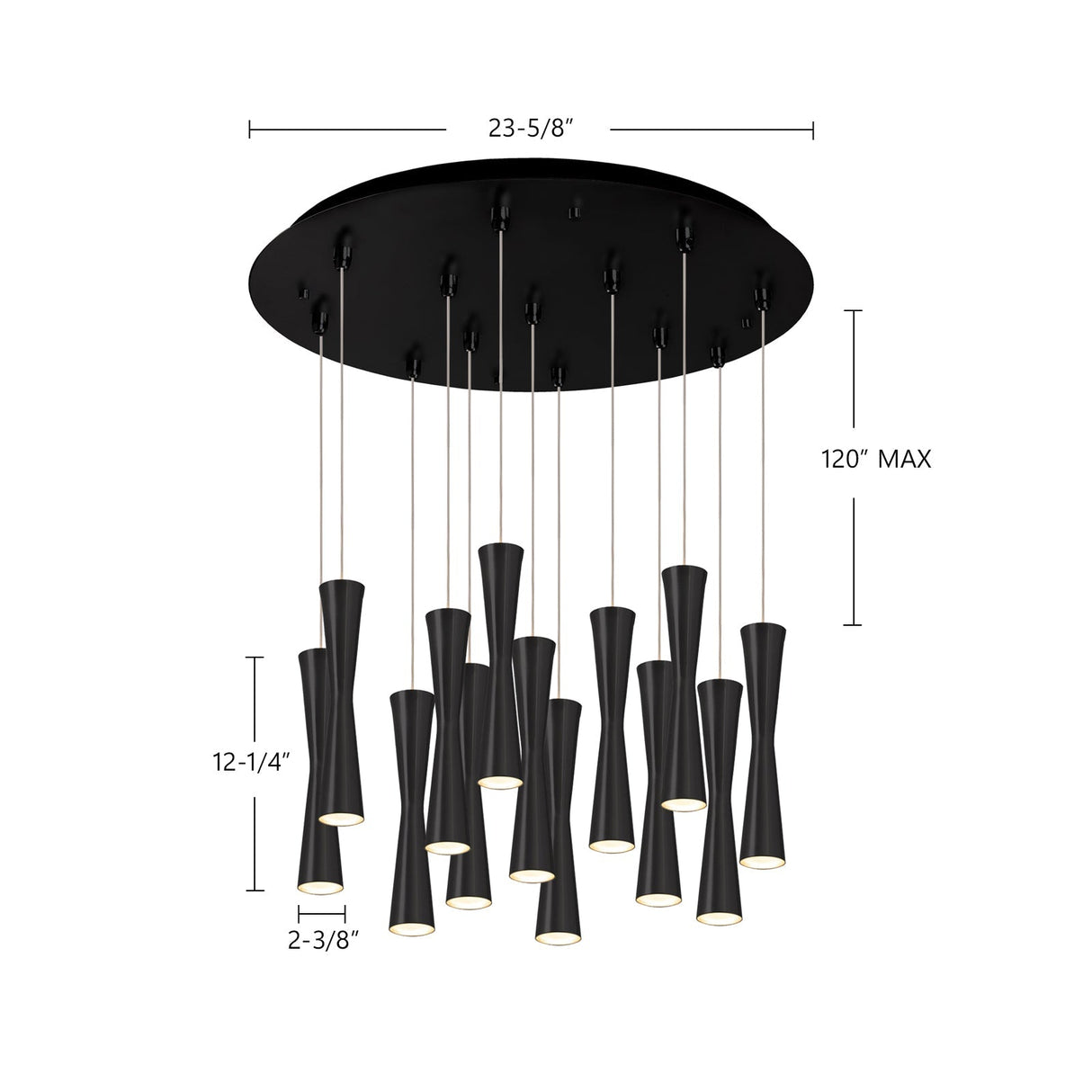 Kuzco Robson 2-in 13 Head Multi Pendant