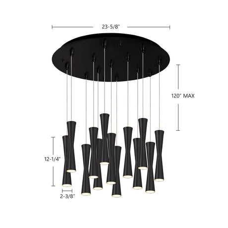 Kuzco Robson 2-in 13 Head Multi Pendant