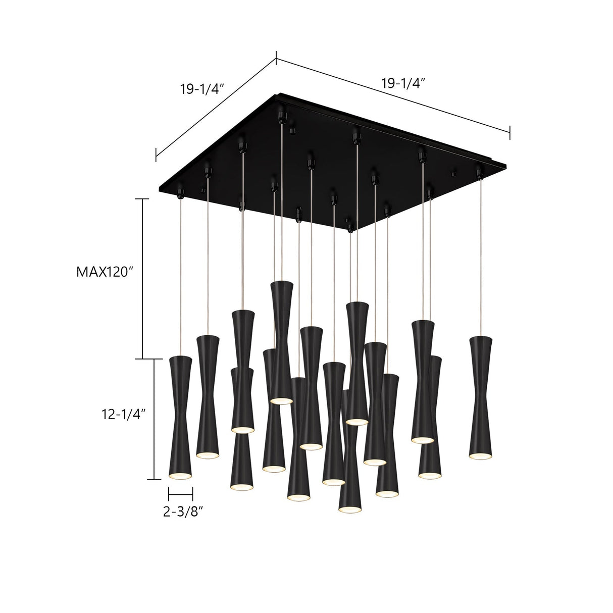 Kuzco Robson 2-in 16 Head Multi Pendant