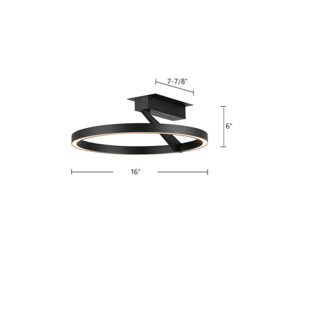 Kuzco Roda 16-in Semi-Flush Mount