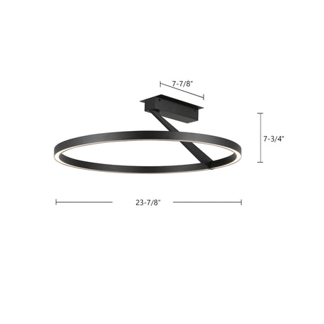 Kuzco Roda 24-in Semi-Flush Mount