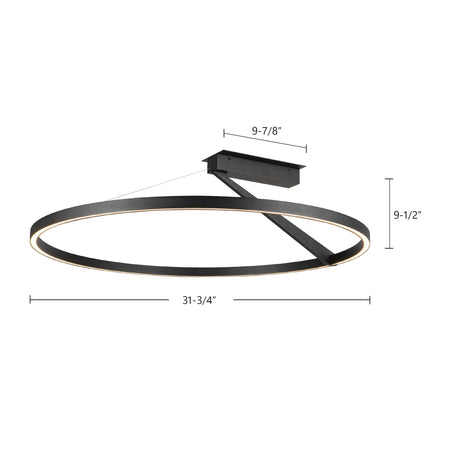 Kuzco Roda 31-in Semi-Flush Mount