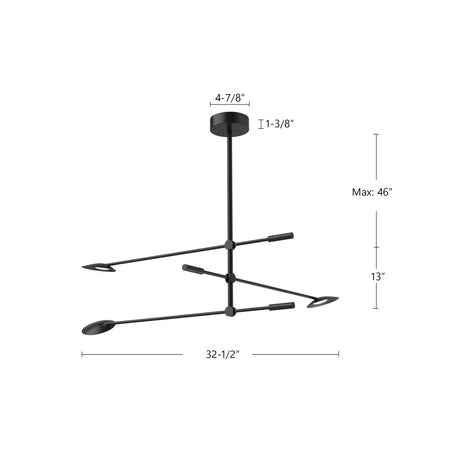 Kuzco Rotaire 32-in Chandelier