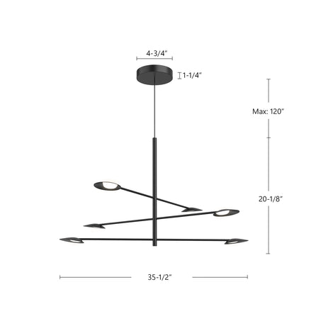 Kuzco Rotaire 36-in Chandelier